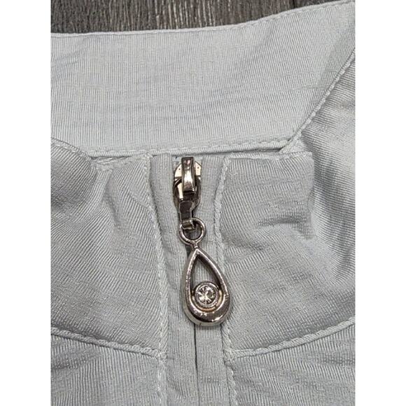 Sansoleil Long Sleeve tennis top quarter zip Shirt White Small A004162 - Picture 4 of 8